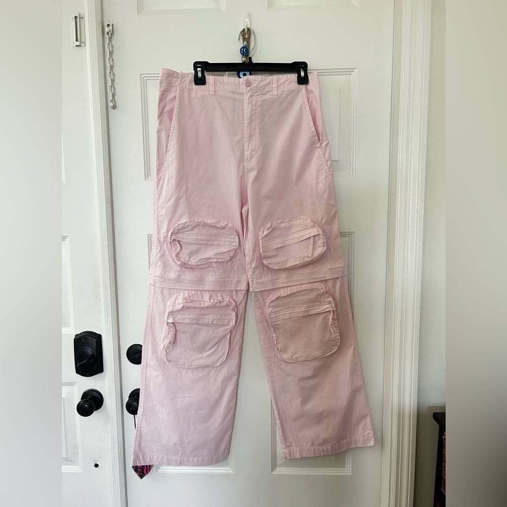 Zara Blush/baby Pink wide leg cargo